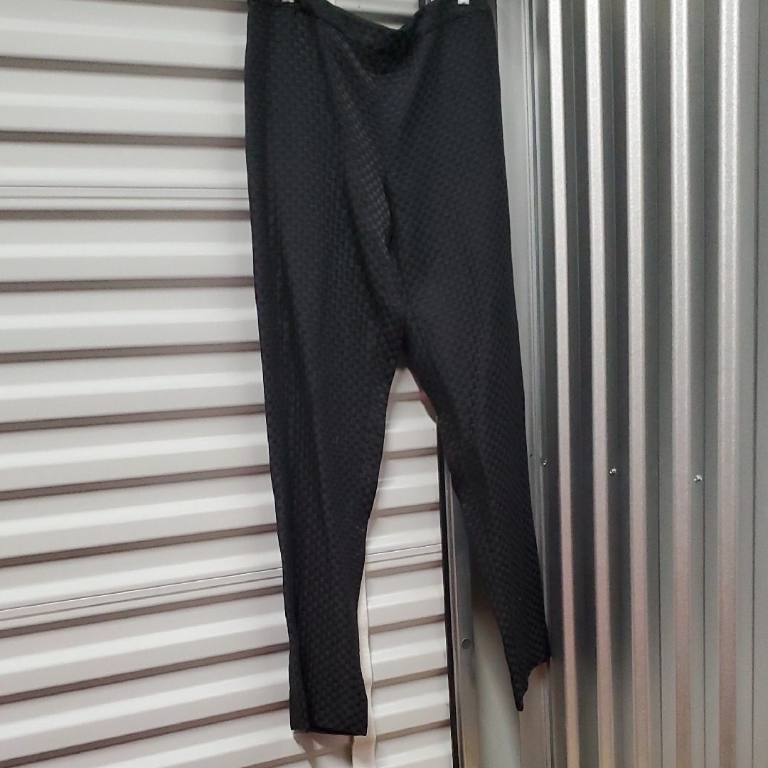 Sz 6 Valentino Woven Black Textured Pants